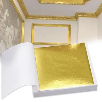 100 peças de Artes de Ofícios de Design Delta Folha de Material do Quadro, Folha de Ouro Decoração de tectos falsos Linha Golden Folha de Adesivo Decorativo 1