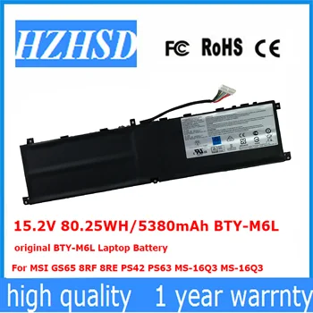 15.2 V 80.25 WH/5380mAh original BTY-M6L da Bateria do Portátil Para o MSI GS65 8RF 8RE PS42 PS63 MS-16Q3 MS-16Q3 1