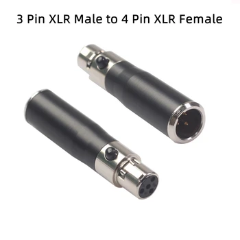 3 Pinos Macho Para 4 Pinos Fêmea XLR Conversor Adaptador de Áudio Para Microfone Câmeras de alto-Falante Canon Adaptador de Mini Xlr Parte de Interface 2