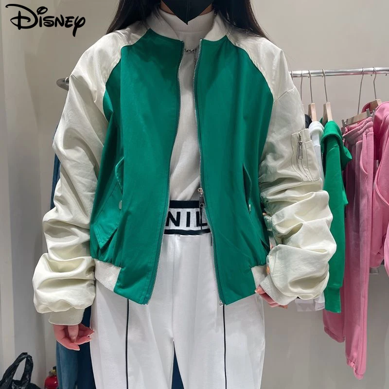 Disney 2022 Nova Chegada De Moda Outono De Algodão Solto E Casual Dos Desenhos Animados Do Mickey Mouse Imprimir Jaqueta De Roupas De Marca Zíper Coats Imagem 3