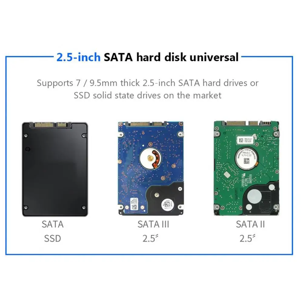 2,5 Polegadas, USB 3.0, SATA SSD Gabinete de Disco Rígido Caso a Caixa de disco rígido Adaptador para Laptop Imagem 3