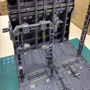 4pcs/set DIY Mecânica da Cadeia de Ação de Exibição da Base de dados de Máquina Ninho de Ação da Base de dados com Decalques para MG 1/100 Modelo Gundam Peças de Reposição 2