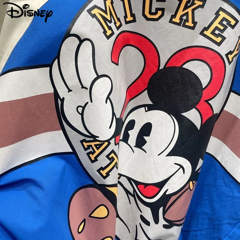 Disney 2022 Nova Chegada De Moda Outono De Algodão Solto E Casual Dos Desenhos Animados Do Mickey Mouse Imprimir Jaqueta De Roupas De Marca Zíper Coats Imagem 5