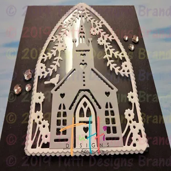 Capela de casamento de DIY Artesanato cortantes de Metal Cortar Stencils para Scrapbooking Álbum Carimbo de Papel Cartão em Relevo 2