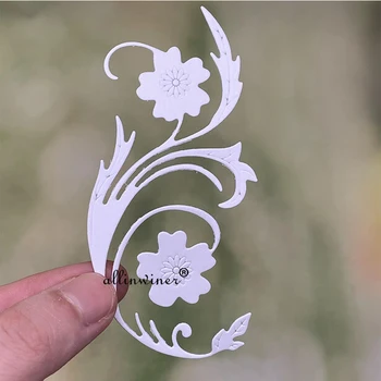 Flor folha de tira de Metal cortantes Stencils Para DIY Scrapbooking Decorativos em Relevo de Artesanato, Cortando Modelo 1
