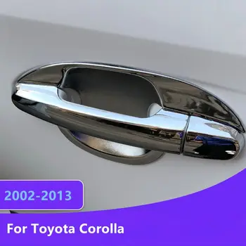 Para Toyota Corolla E140 E150 2007 - 2013 de Carro do Cromo Capa maçaneta da Porta Tigela Guarnição Estilo Acessórios Sobreposição de adesivo