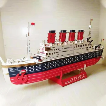 Titanic de Madeira, Jogos de Quebra-cabeça Barco do Navio Quebra-Modelo 3D DIY Brinquedos Educativos Para Adultos, Crianças Presentes de Aniversário Decoração de Casa 1